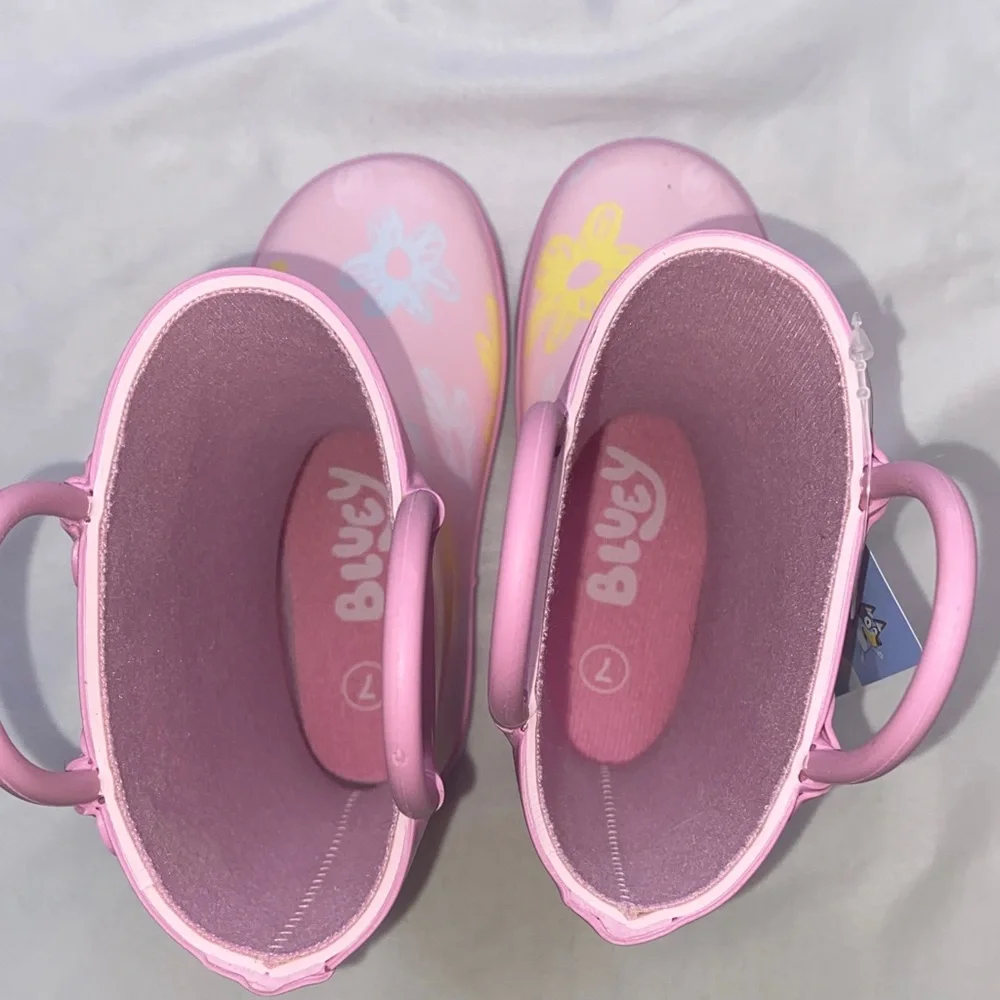 Bluey Pink Floral Kids‎ Rain Boots